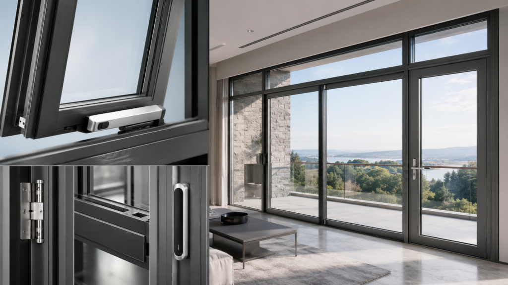 Electric window opener and aluminum window-door system