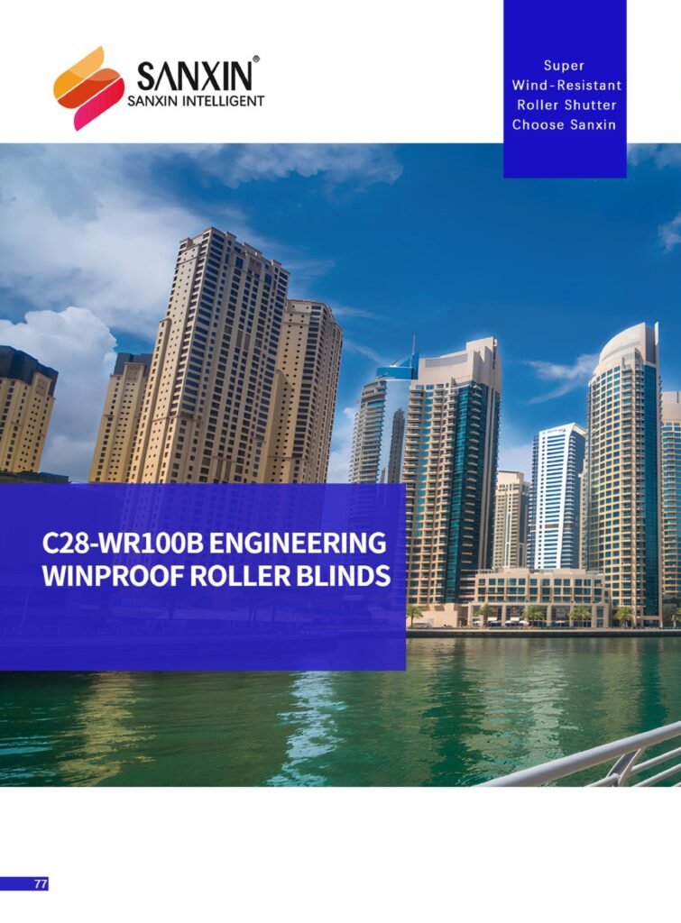 C28-WR100B windproof roller blinds - main