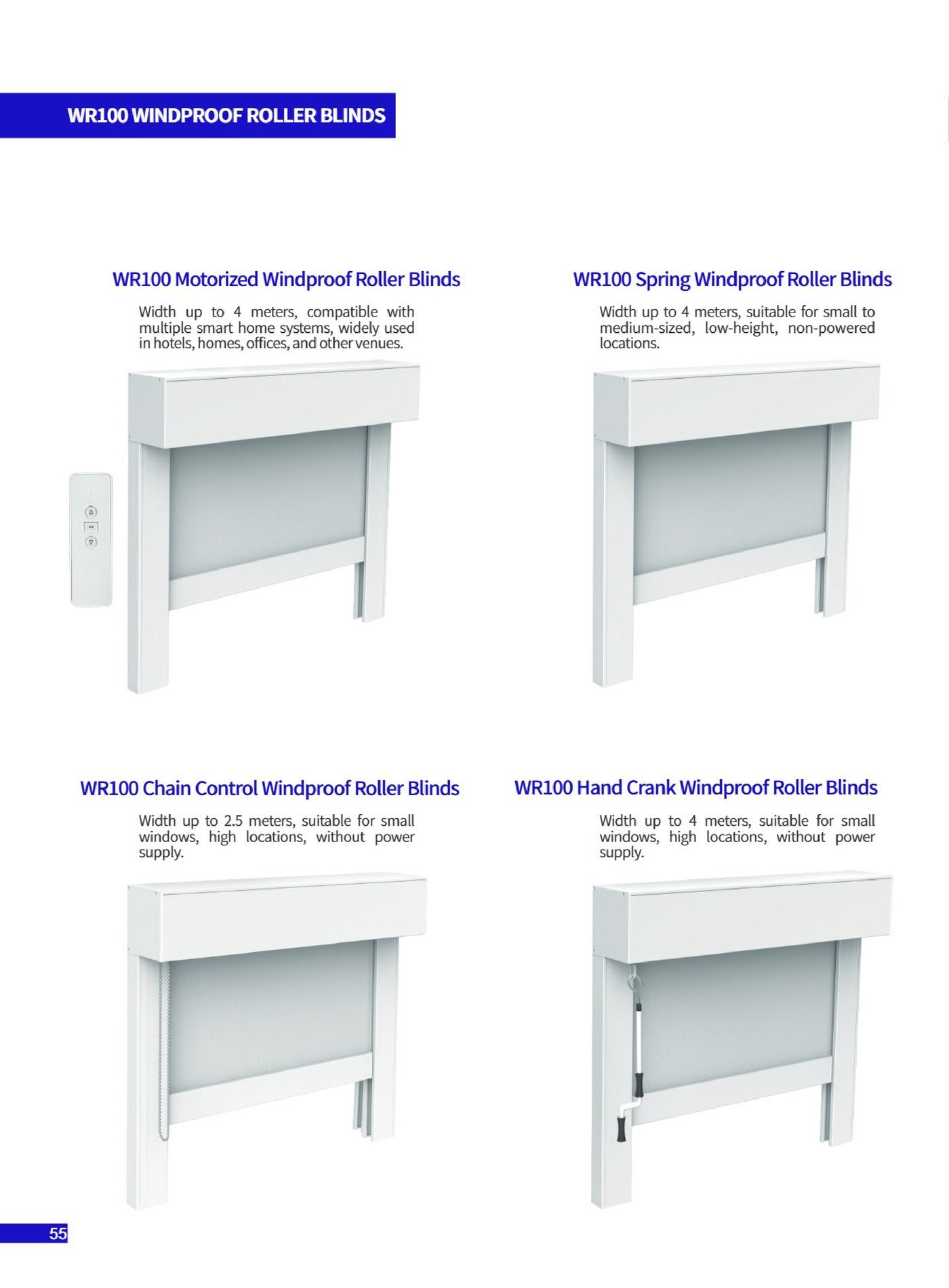WR100 windproof roller blinds - 2