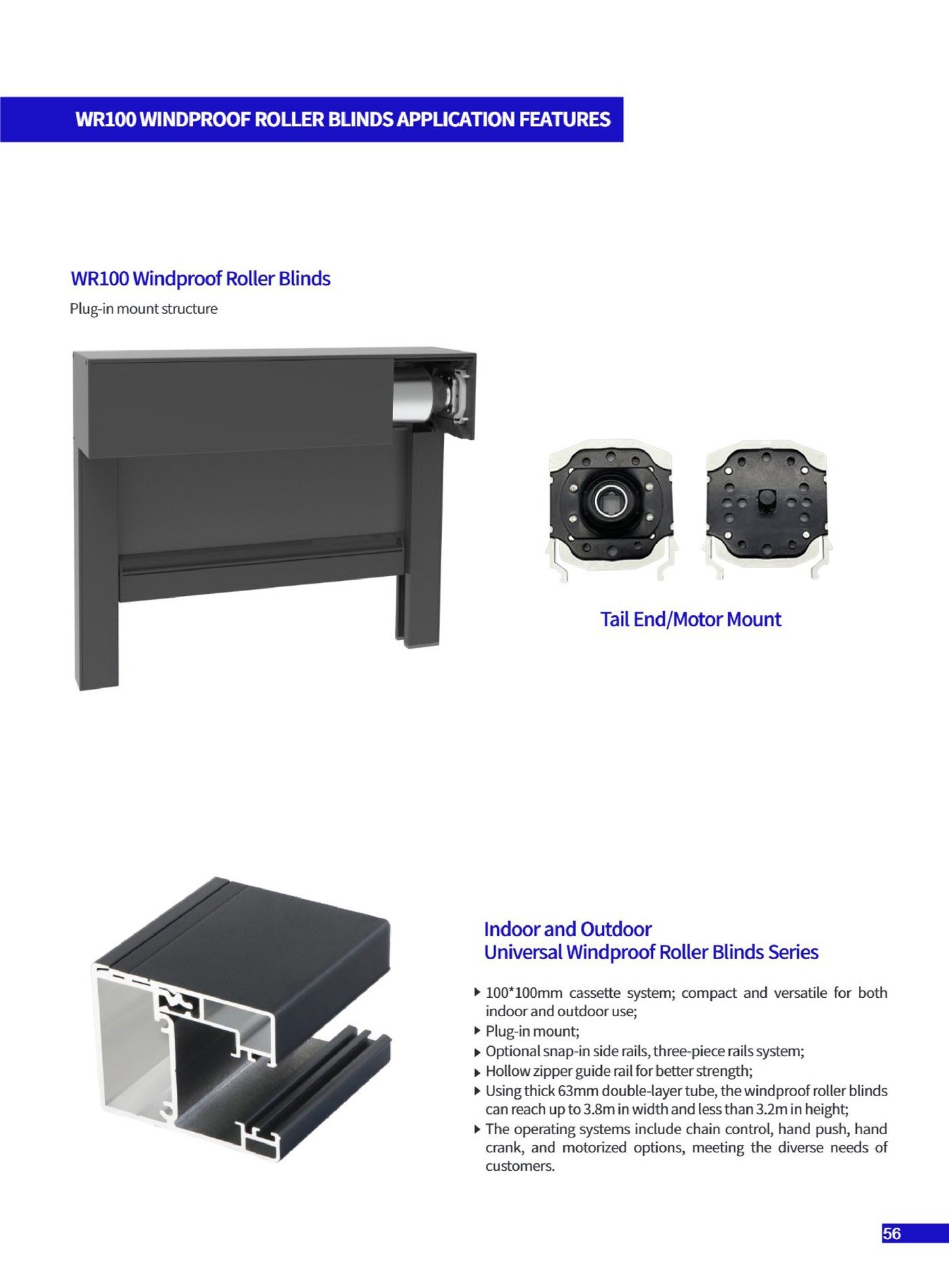 WR100 windproof roller blinds - 3