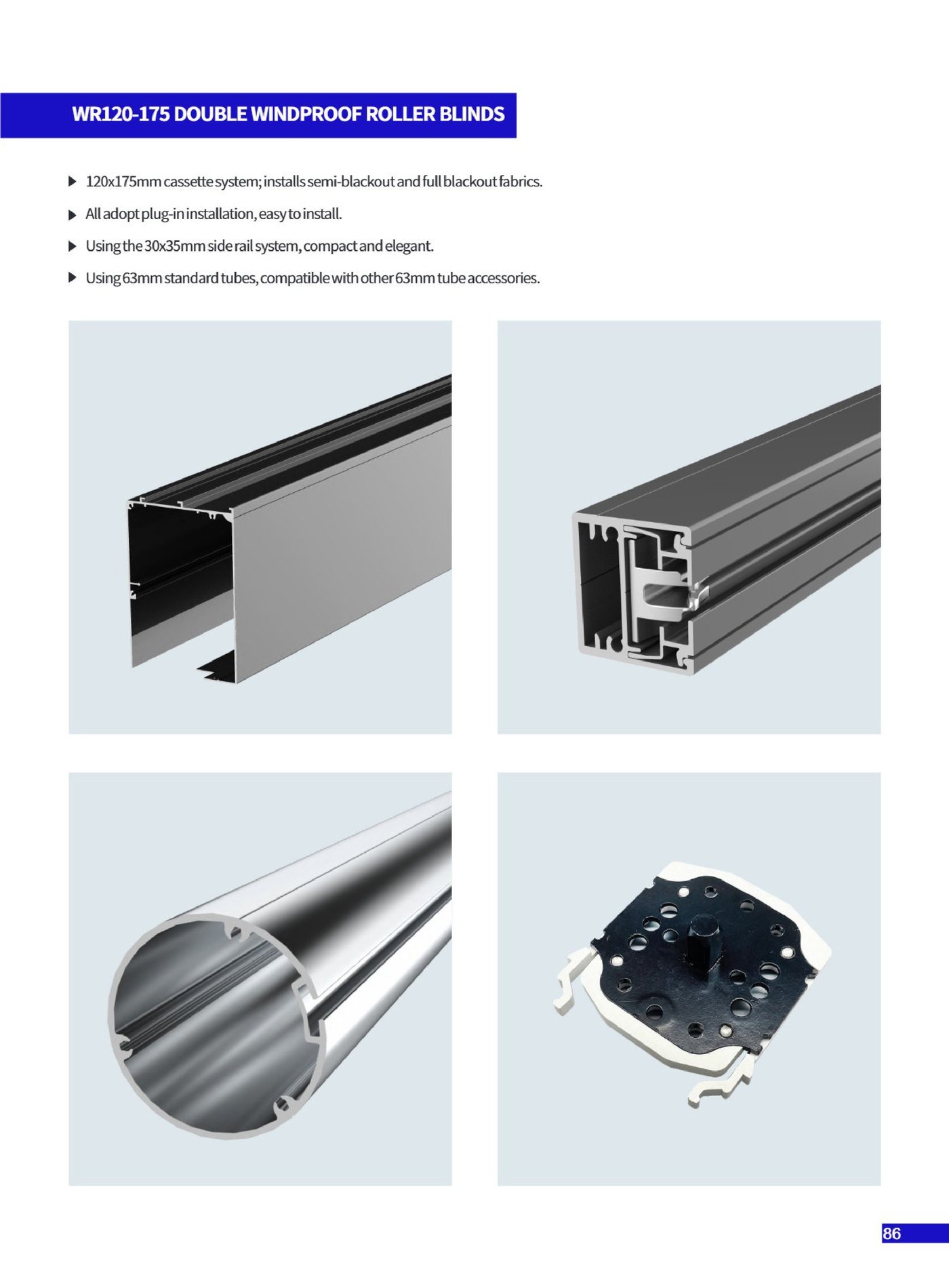 WR120-175 windproof roller blinds - 3