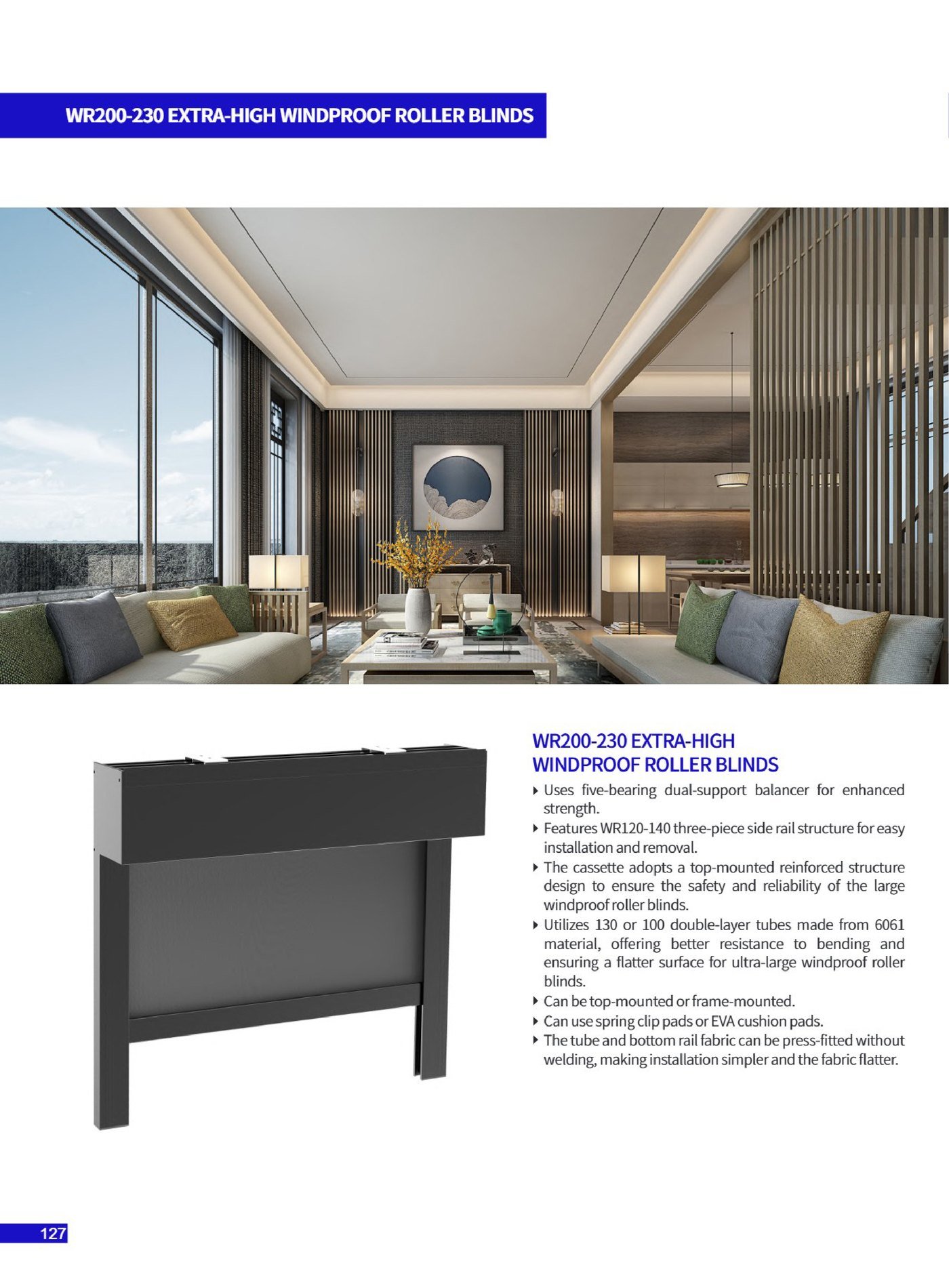WR200-230 windproof roller blinds - 2